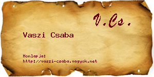 Vaszi Csaba névjegykártya