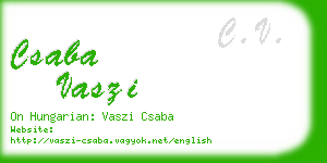 csaba vaszi business card